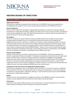 nbcrna board of directors