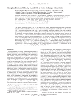 Adsorption Kinetics of CO2, O2, N2, and CH4 in Cation