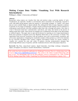 Making Corpus Data Visible: Visualising Text With Research