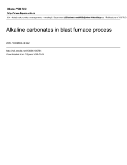 ALKALINE CARBONATES IN BLAST FURNACE PROCESS