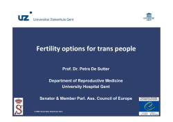 Fertility options for trans people