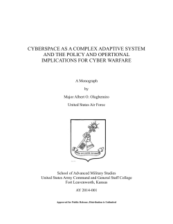 CYBERSPACE AS A COMPLEX ADAPTIVE SYSTEM AND THE