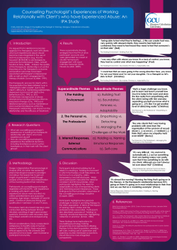An IPA Study - British Psychological Society