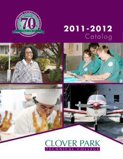 2011-12 Catalog - Clover Park Technical College