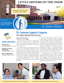 LITTLE SISTERS OF THE POOR St. Jeanne Jugan`s Legacy