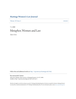 Metaphor, Women and Law - UC Hastings Scholarship Repository