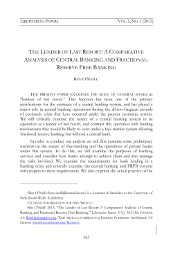 The Lender of Last Resort