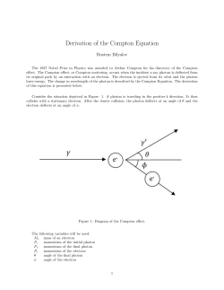 Derivation of the Compton Equation