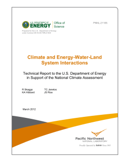 Climate and Energy-Water-Land System Interactions: Technical