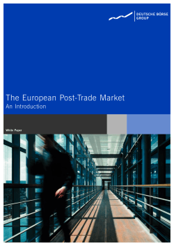 The European Post-Trade Market
