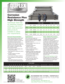 Corrosion Resistance Plus High Strength