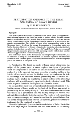 perturbation approach to the fermi gas model of heavy nuclei