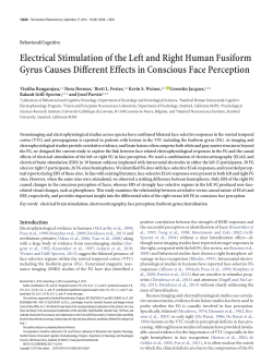 Electrical Stimulation of the Left and Right Human Fusiform Gyrus