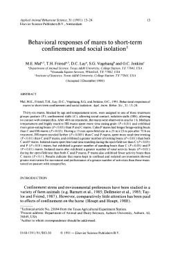 Behavioral responses of mares to short