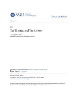 Tax Theories and Tax Reform