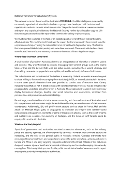 National Terrorism Threat Advisory System