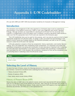 Appendix I: E/M Codebuilder