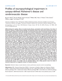 Profiles of neuropsychological impairment in autopsy-defined