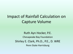 Impact of Rainfall Calculation on Capture Volume