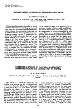 thermodynamig .properties of aluminosilicate melts high.pres