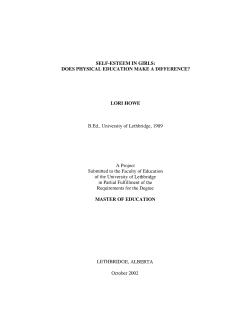 LORI HOWE - University of Lethbridge