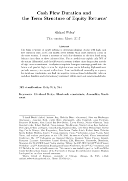 Cash Flow Duration and the Term Structure of Equity Returns