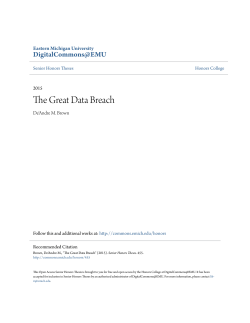 The Great Data Breach - Digital Commons @ EMU