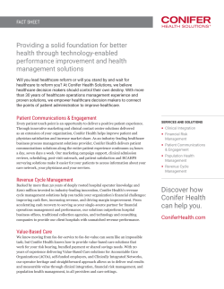 fact sheet - coniferhealth.com
