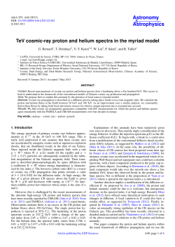 TeV cosmic-ray proton and helium spectra in the myriad model