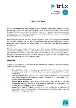 Peer on Peer Abuse Definition Briefing 198
