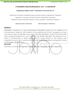 CYTOGENETIC ANALYSIS REVEALED 47, XXY: A CASE REPORT