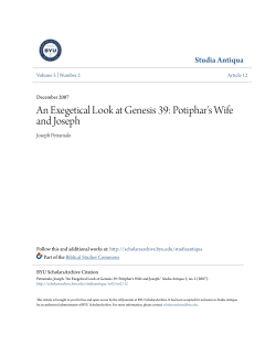 An Exegetical Look at Genesis 39: Potiphar`s