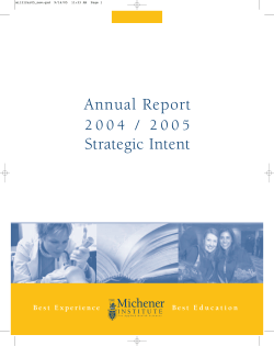 2004/2005 - The Michener Institute