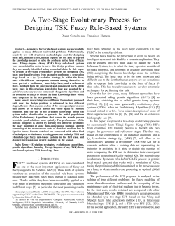 A two-stage evolutionary process for designing tsk fuzzy rule