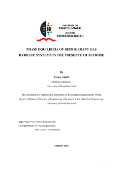 PHASE EQUILIBRIA OF REFRIGERANT GAS HYDRATE SYSTEMS