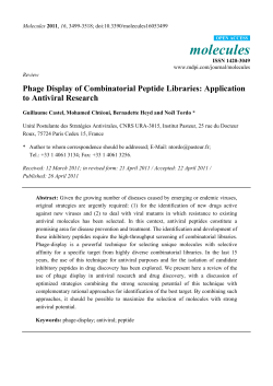 Phage Display of Combinatorial Peptide Libraries