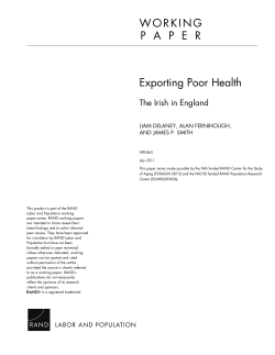 Exporting Poor Health: The Irish in England