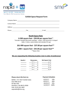 Exhibit Space Request Form Booth Space Rate 0