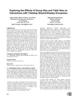 Exploring the Effects of Group Size and Table