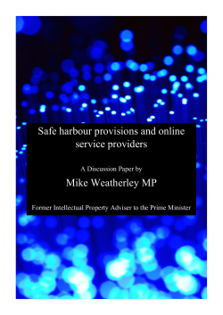 Safe harbour provisions and online service