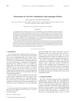 Measurement of Convective Entrainment Using