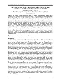 EFFECT OF ORGANIC MATTER FROM COFFEE PULP COMPOST