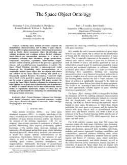 Space Object Ontology - National Center for Ontological Research