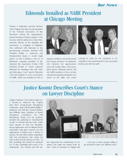 Justice Koontz Describes Court`s Stance on Lawyer Discipline