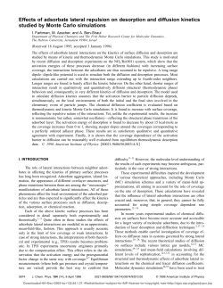Effects of adsorbate lateral repulsion on desorption and diffusion