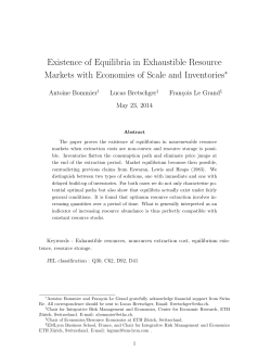 Existence of Equilibria in Exhaustible Resource