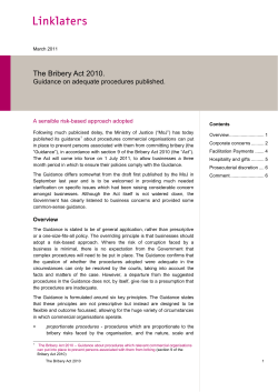 The Bribery Act 2010.