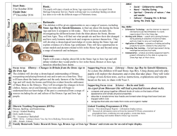 The Stone Age to Iron Age - Queensgate Foundation Primary School