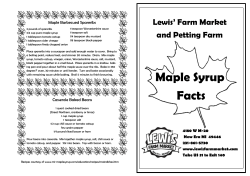 Maple Syrup Facts - Lewis Farm Market