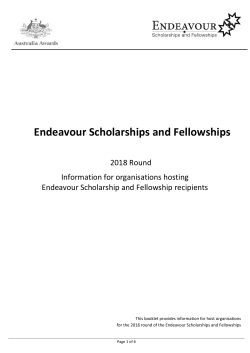 Endeavour Scholarships and Fellowships